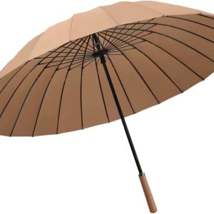 Large Umbrella 24Ribs Strong Windproof Glassfiber  Long Handle Manual Business Golf  Outdoor Women Men Multiple Colors KS49