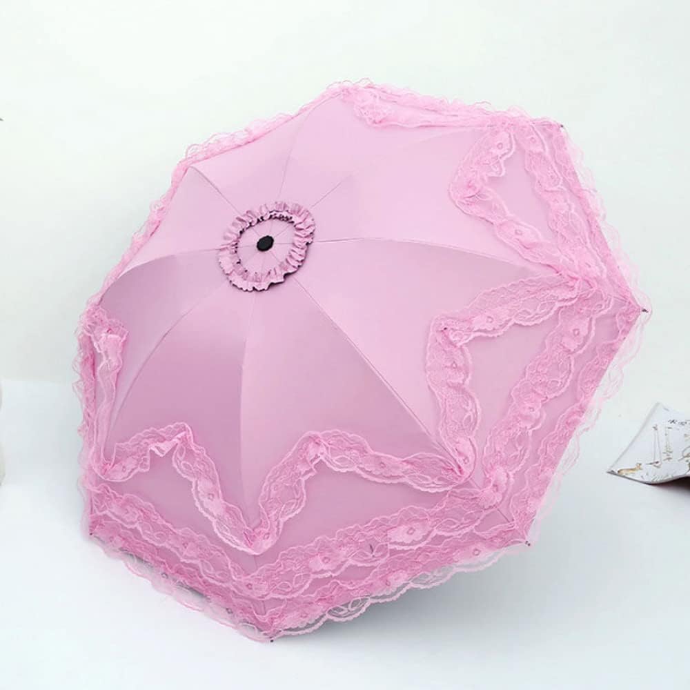 Lace Windproof Folding Sunny and Rainy Umbrella Ultraviolet-Proof Anti Sun UV Protection Parasol Umbrella - Image 2