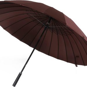 Umbrella for Rain Fashion Large Size 24 Ribs Long Handle Straight Anti-UV Sun Windproof Stick Umbrella