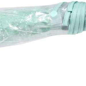 Plastic Transparent Folding Light Purple Cherry Flower Blossom Umbrella, Travel Clear Floral Rain Umbrella Outdoor Fashionable Windproof for Adult Kids Girls Princess Women