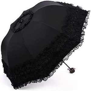 Travel Umbrella Folding UV Resistance Princess Lace Parasol Umbrella Sun Umbrella for Women Girls