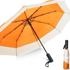 Compact Small Travel Umbrella - Arc 46 Inch, Automatic Umbrella Folding Beautiful Umbrella, Portable & Lightweight Umbrella's for Rain&Sun, Perfect Women Themed Gifts Umbrella…
