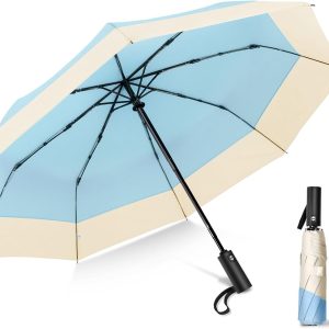 Compact Small Travel Umbrella - Arc 46 Inch, Automatic Umbrella Folding Beautiful Umbrella, Portable & Lightweight Umbrella's for Rain&Sun, Perfect Women Themed Gifts Umbrella…