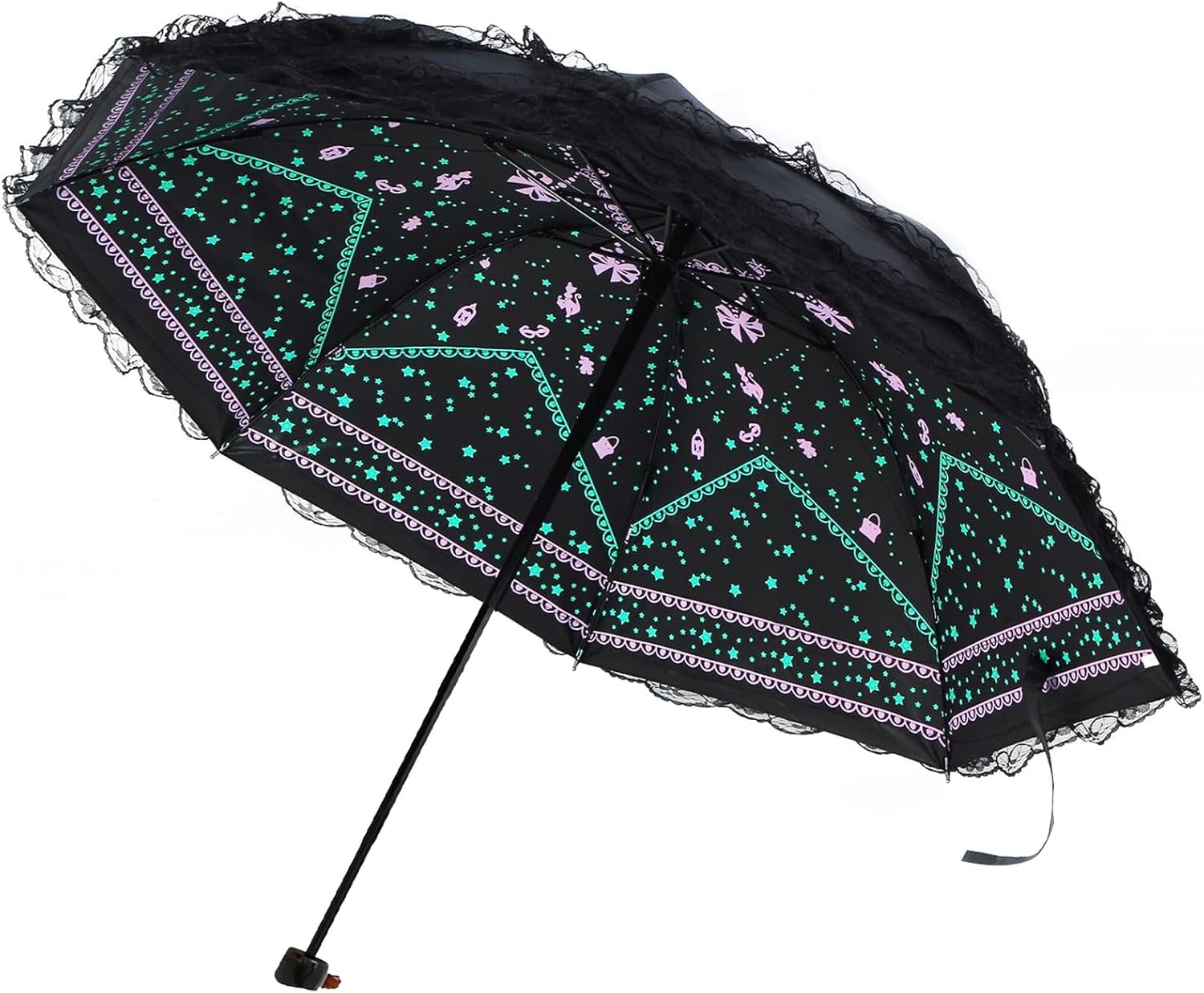 Vintage Lace Parasol Gothic Lolita Umbrella UV Sun Protection Witch Cosplay Photoshoot Props Party Dration - Image 2