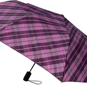 Mini Rain Umbrella, Automatic Folding Umbrella, Windproof, Lightweight and Packable for Travel, Full 42 Inch Arc