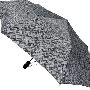 Mini Rain Umbrella, Automatic Folding Umbrella, Windproof, Lightweight and Packable for Travel, Full 42 Inch Arc